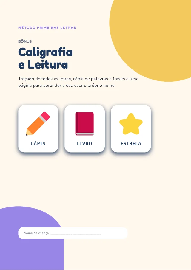 Capa do bônus de caligrafia